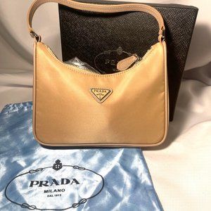 Prada Re-Edition 2005 Re-Nylon mini bag-Beige NWT